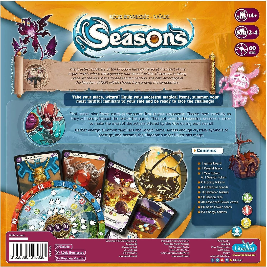 Libellud, Seasons, Board Game, Ages 14+, 2-4 Players, 60 Minutes Playing Time