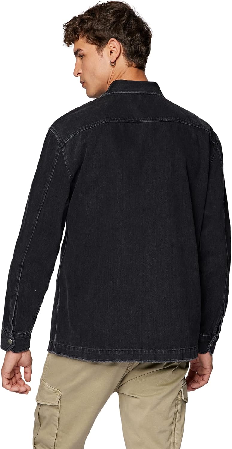 Mavi Herren Long Sleeve Shirt Hemd L Black Denim, L Black Denim