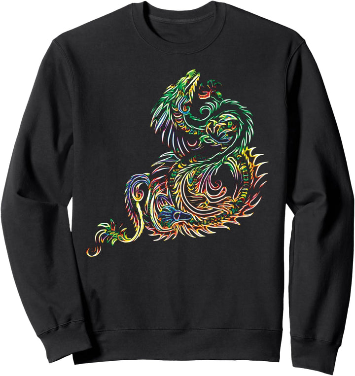 Chinesischer Drache T-Shirt – Regenbogendrache für Jungen Sweatshirt
