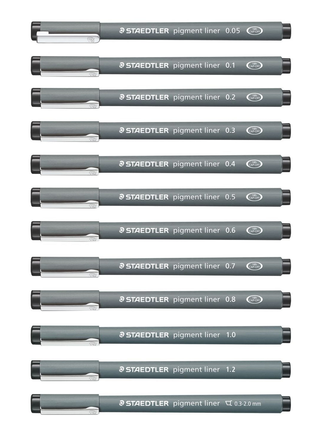 Staedtler 308 AMZ 02 - Pigment Liner-Paket, Grundausstattung für Zentangel, 12 teilig