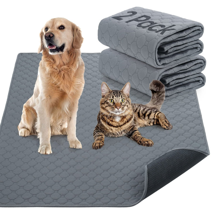Wiederverwendbare Hundetrainingspads, 2 Stück, waschbare Welpen-Trainingspads, super saugfähig, wass