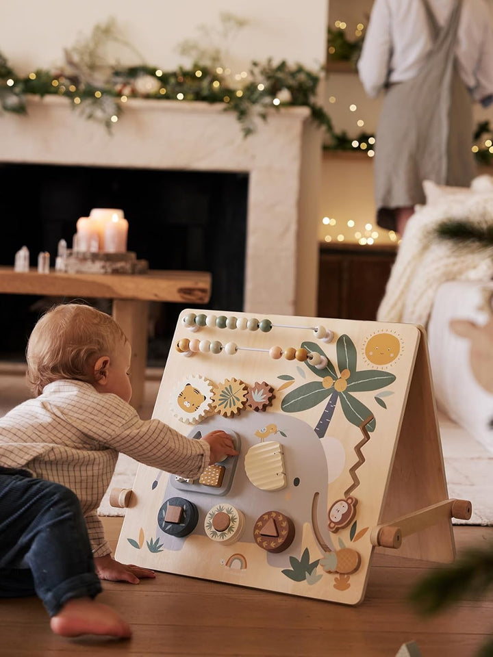 VERTBAUDETBaby Activity-Tafel TANSANIA aus Holz FSC®, wendbarweiss