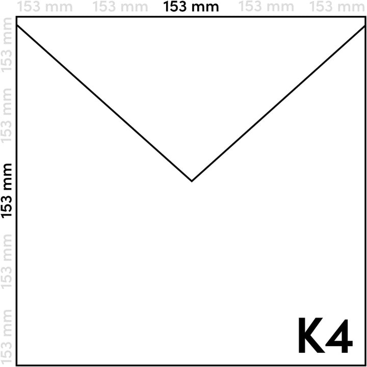 Netuno 100 quadratische Briefumschläge Blass-Rosa 153x 153 mm 110g Woodstock Cipria Recycling Briefh