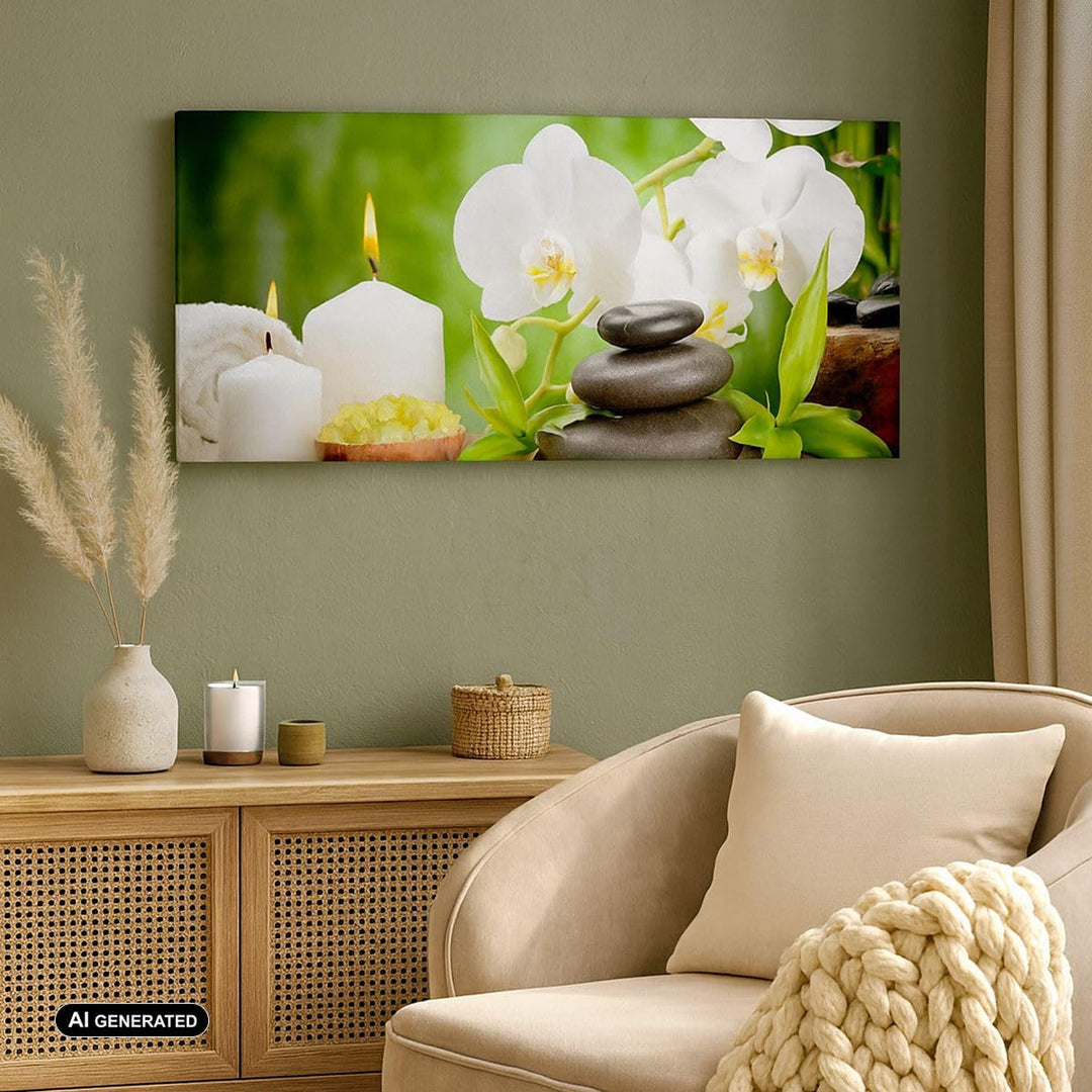 Wandbilder Dekoration Wohnzimmer Blume aromatherapie spa Panorama Bilder auf Leinwand 120x50cm Leinw