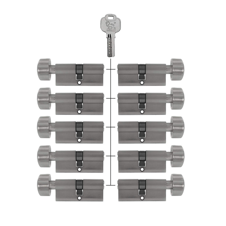 Gleichschliessende Schliesszylinder 70 mm (35/35 mm) inkl. 3 Schlüssel pro Zylinder (Zylinderanzahl