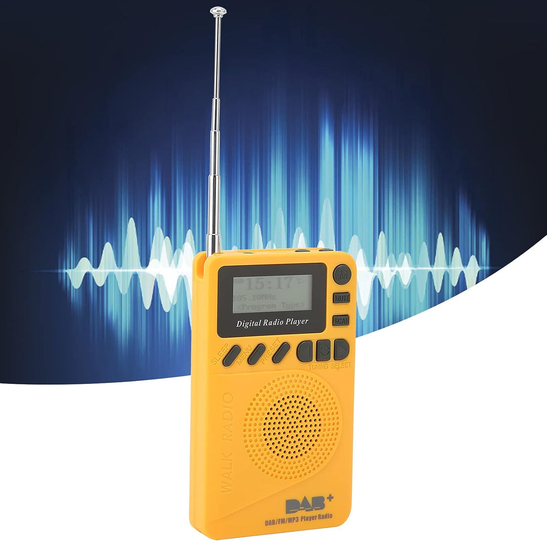 ASHATA Tragbares DAB P9 Taschenradio, DAB DAB FM Radio Wiederaufladbar mit LCD Display und Lautsprec