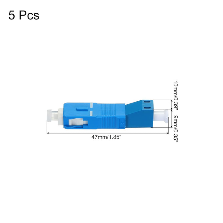 QUARKZMAN 5 Stück Glasfaser Adapter SC Stecker-LC Weiblich Einzeln Modus Einfacher Adapter LC-SC/UPC