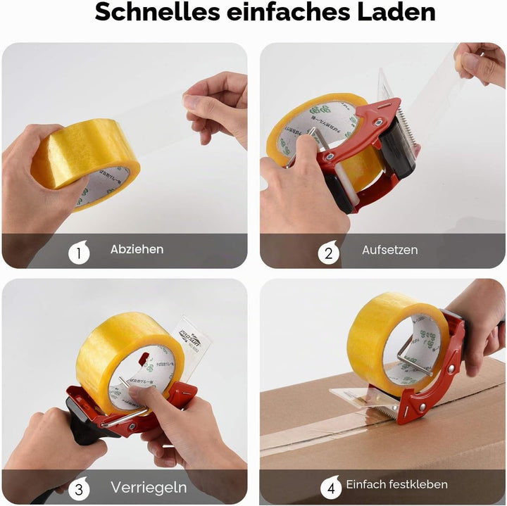 Handheld Klebebandabroller, mit extra Klinge Verpackung Karton Cutter, Paketklebeband Paketbandabrol