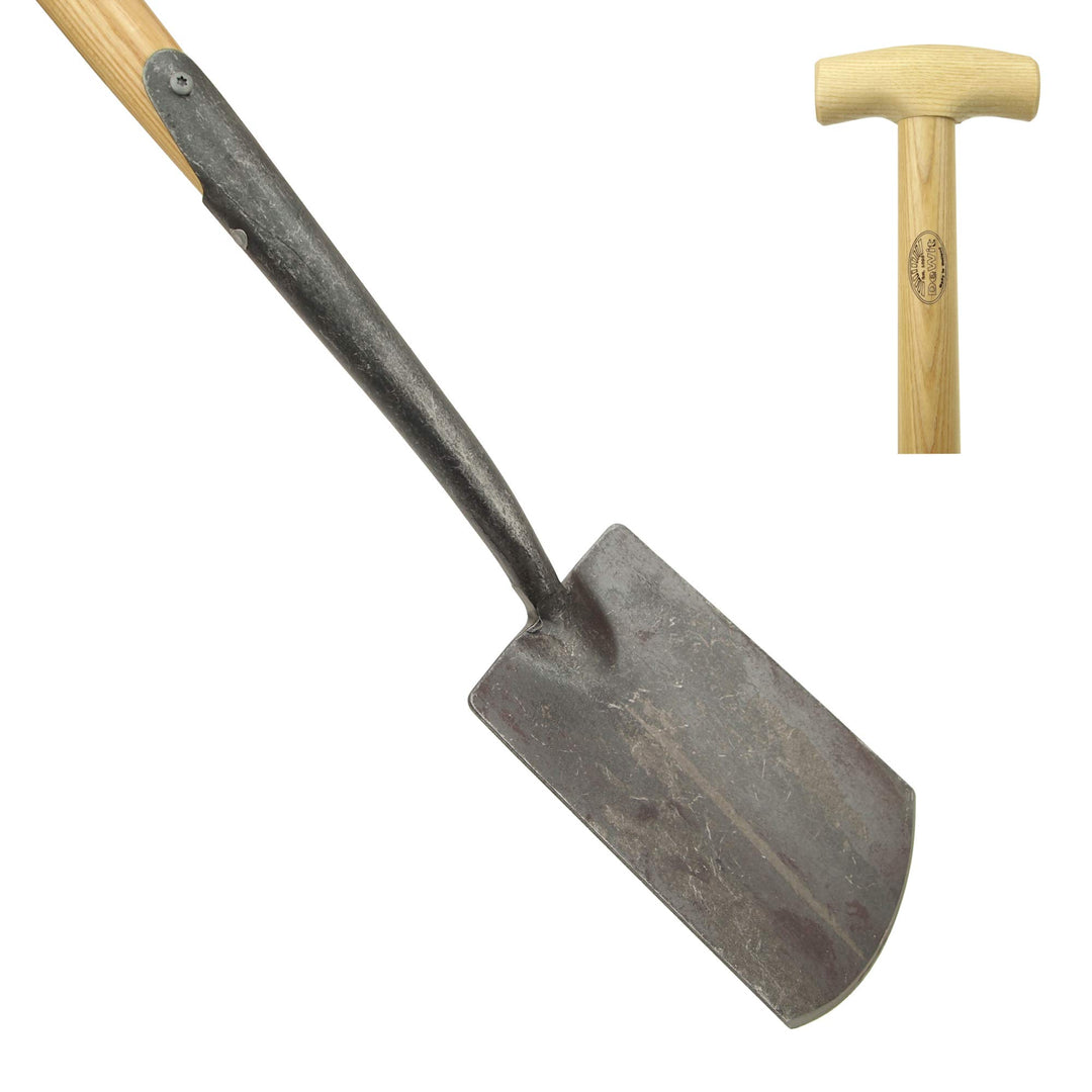 DeWit Garten-Spaten mit praktischem T-Griff 114 cm I Premium Garten-Zubehör für sandigen bis steinig