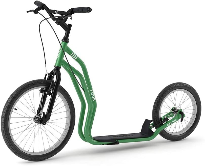 Yedoo Four Tretroller - bis 150 kg, Kickscooter mit Luftreifen 20/16 - Dogscooter für Erwachsene, Ci