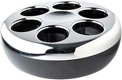 Helios Pure Flaschenkühler, Kunststoff, Schwarz/Chrom, für 6 Flaschen für 6 Flaschen Schwarz/Chrom,