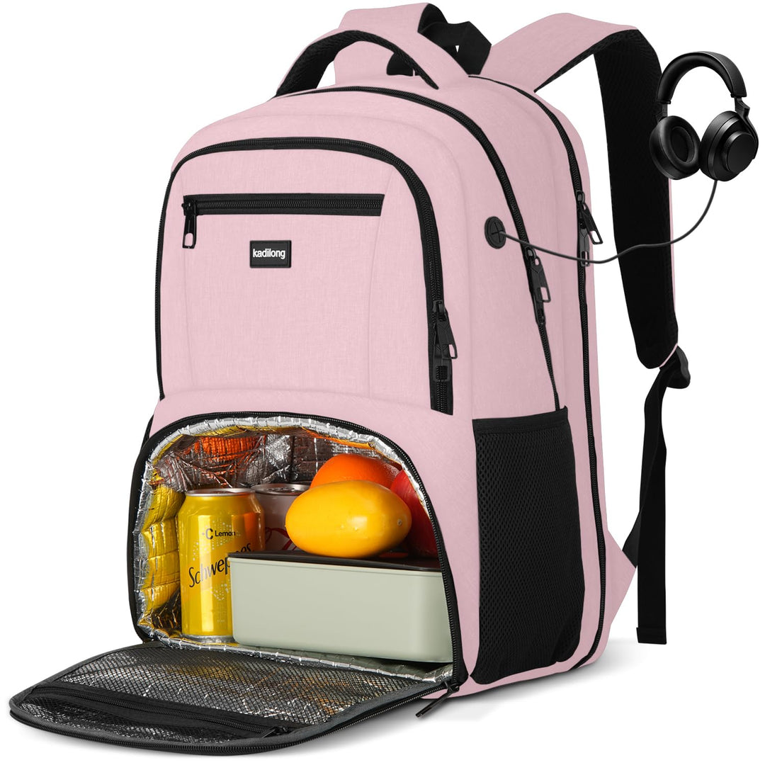 kadilong 17,3 Zoll Lunch Rucksack Damen Lsoliertes Kühlrucksack,Gross Schulranzen für Arbeit Reisen