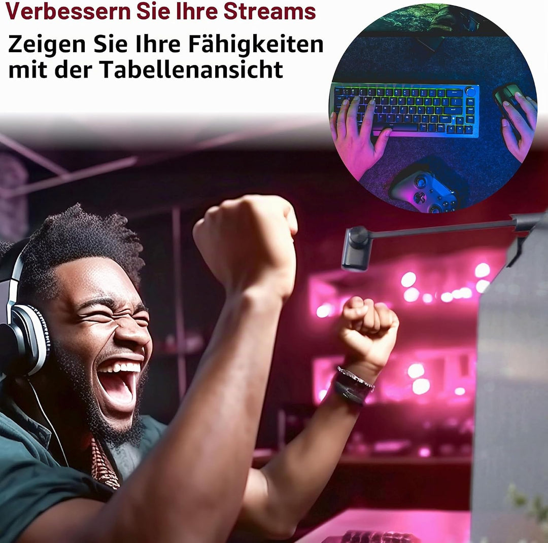 CA Essential Webcam Flex (WC-Flex) – Multifunktions-HD-Webcam mit drei Montagepositionen, Mittelansi