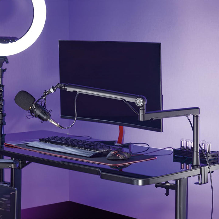 LogiLink AA0172 - Professioneller Mikrofonarm mit Einer Armlänge von 719 mm, 2 kg max, Material: Alu