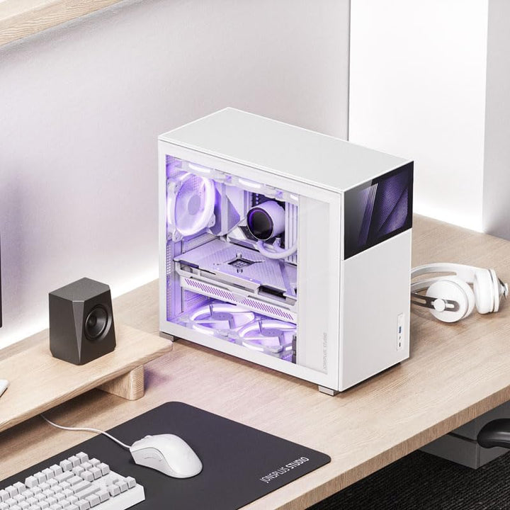 JONSBO D41 MESH Screen ATX Gehäuse, gehärtetes Glas, weiss