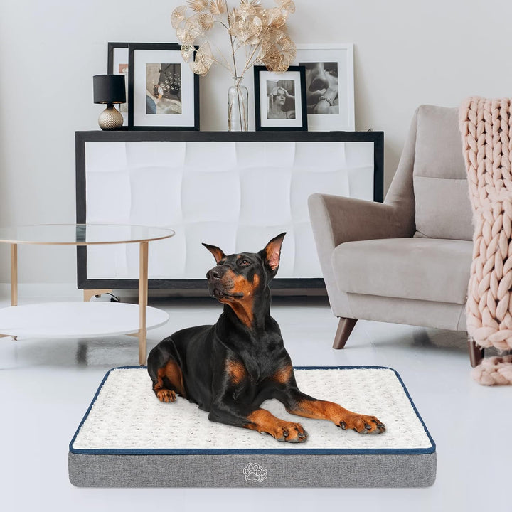 EMPSIGN Hundekissen Grosse Hunde Waschbar, Hundebett Wasserdicht XL 106x71x7,5cm, Hundematte Abnehmb