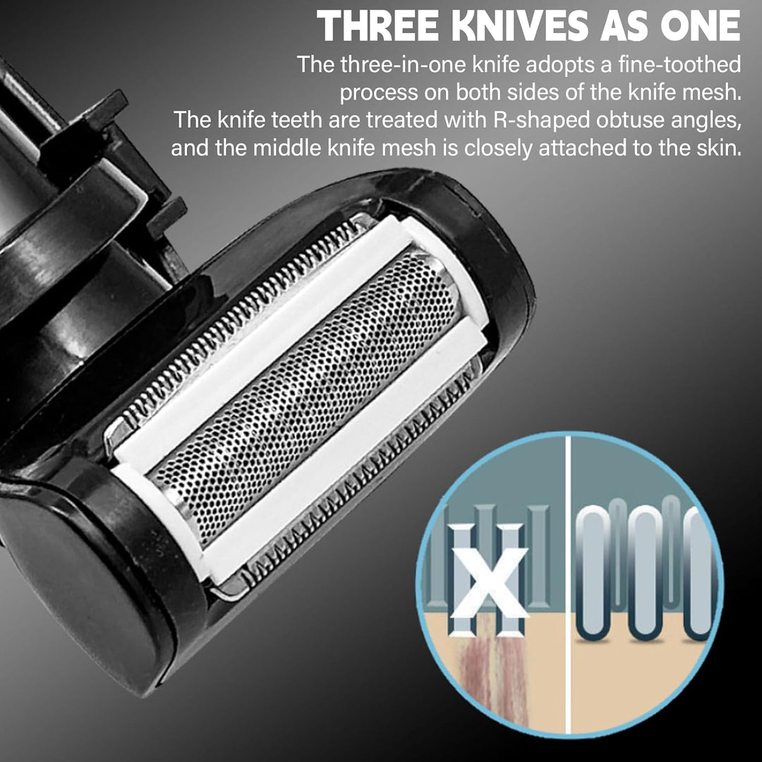 Elektrisch Herren-Rückenrasierer, Multifunktionell Rücken Rasierer mit Verlängerter Griff, Nass- und