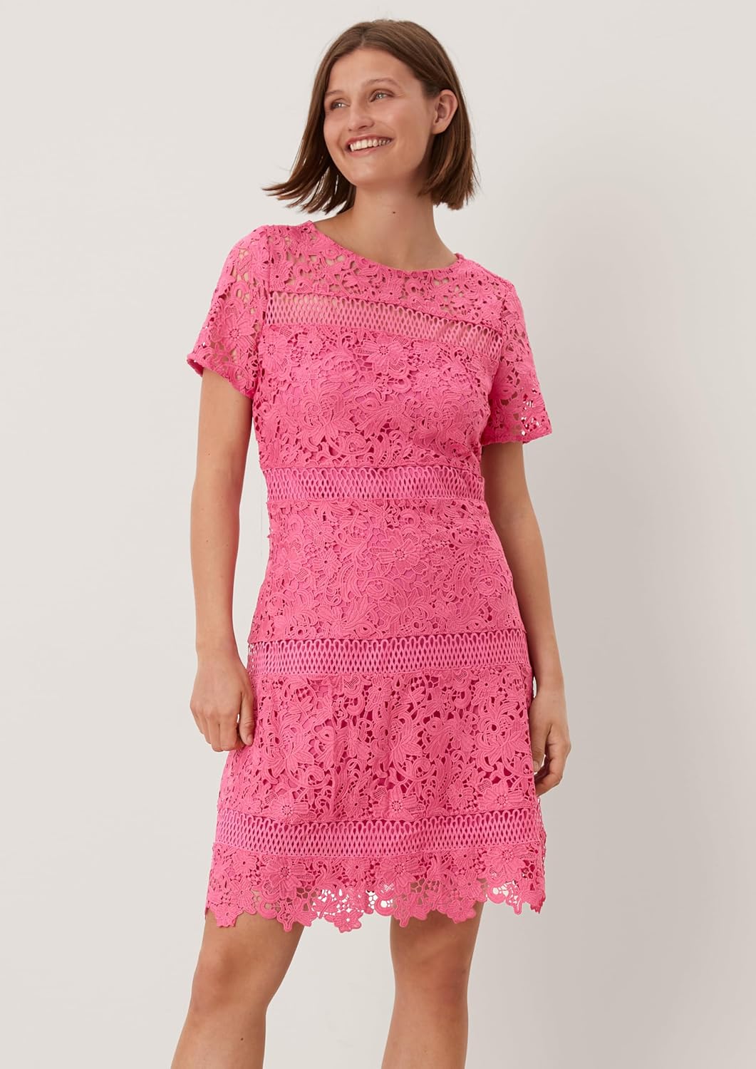 s.Oliver BLACK LABEL Damen Casual Dress 32 Rosa 4464, 32 Rosa 4464
