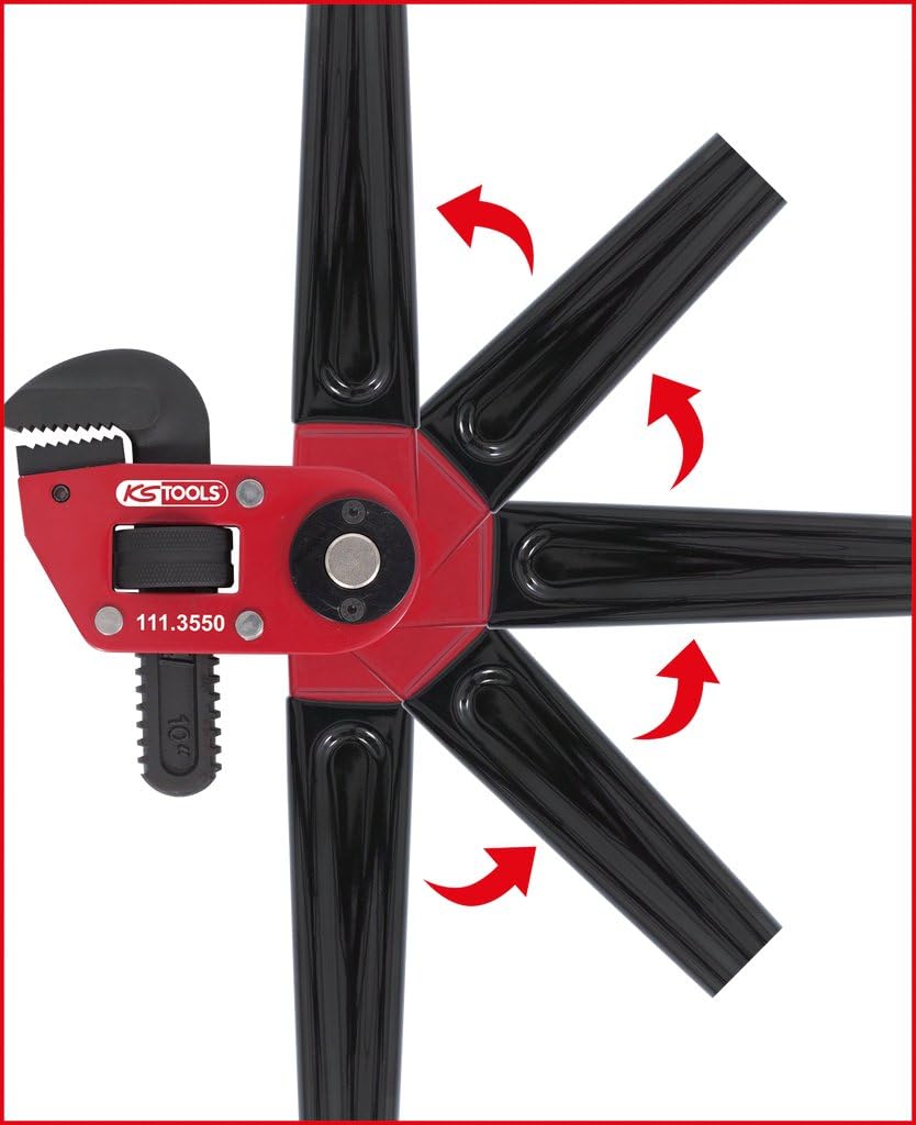 KS Tools 111.3550 Einhand-Rohrzange 1.1/2" mit verstellbarem Kopf