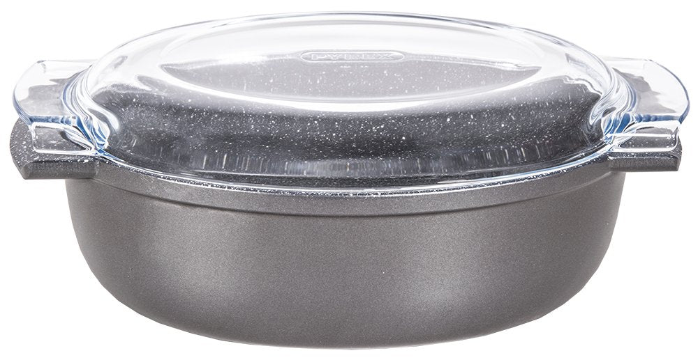 Risoli Pfanne Granit Hard Stone Oval C/C Pyrex, 36 x 24 cm