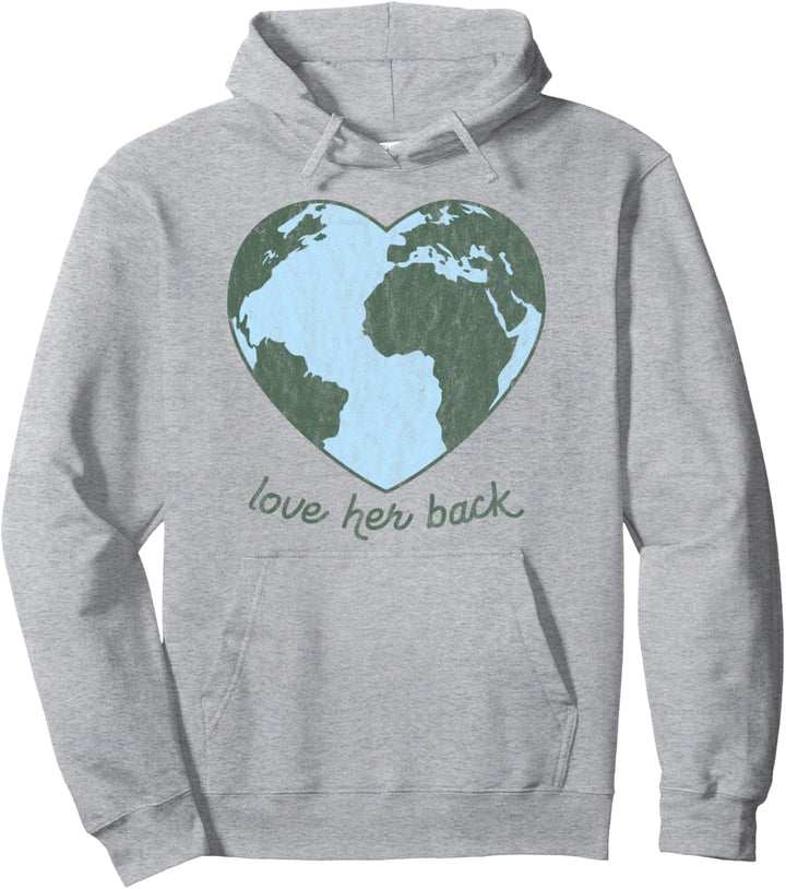 Trendy Earth Heart Pullover Hoodie