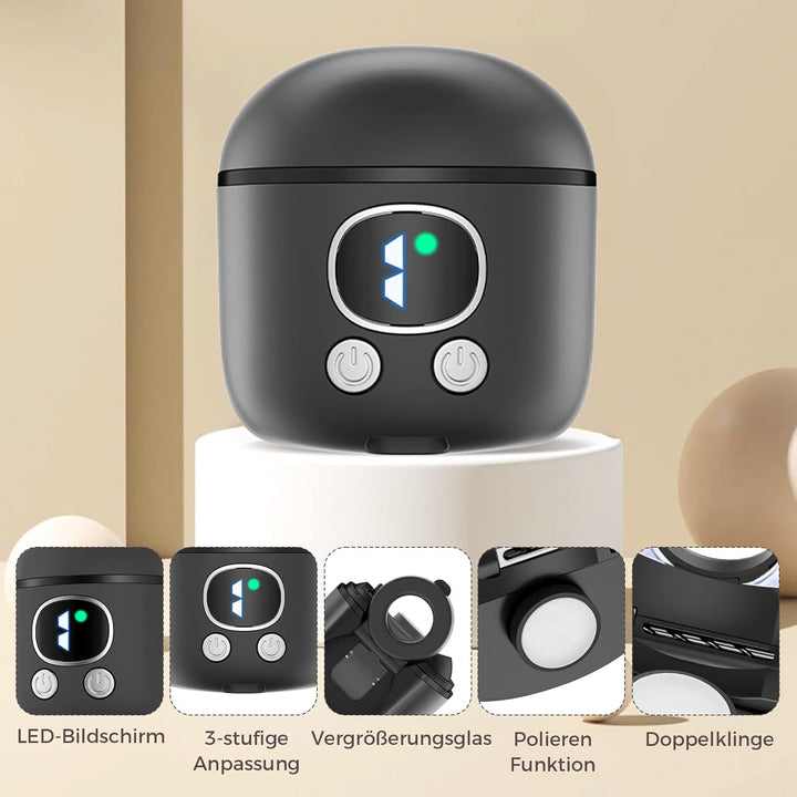 Elektrischer Nagelknipser, USB-wiederaufladbarer automatischer Nageltrimmer und Poliermaschine mit L