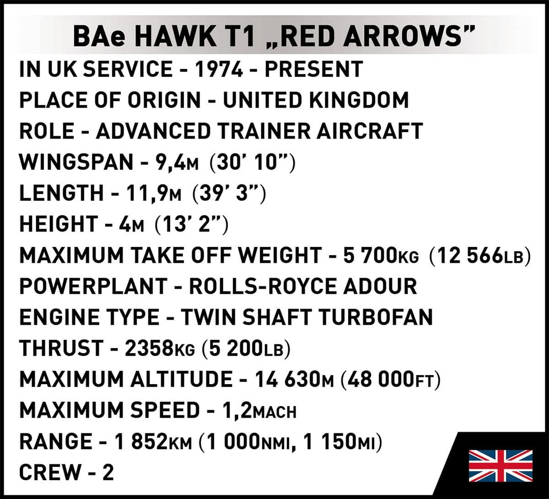 COBI Bae Hawk T1 Red Arrows