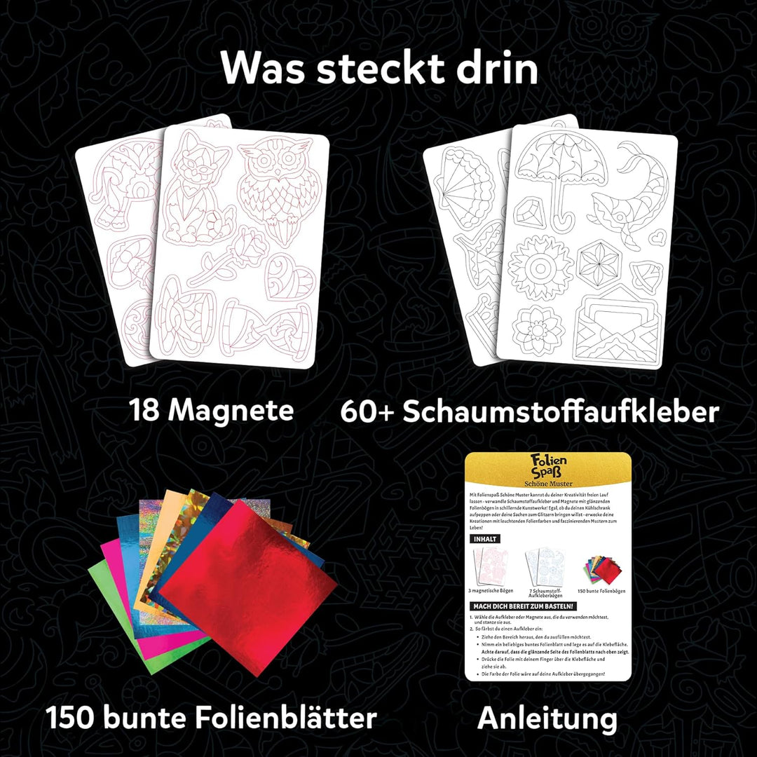 Skillmatics Folienspass - Hübsche Muster, Osterkörbchenfüller, schmutzfreie Kunst, Magnete, DIY Bunt