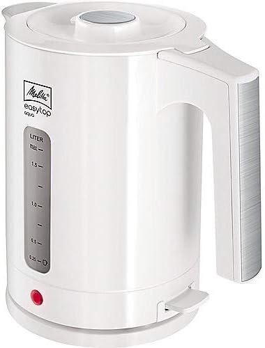 Melitta Wasserkocher, Easy Top Aqua 1,7 Liter, 2.400 Watt, Weiss/Edelstahl 1016-03