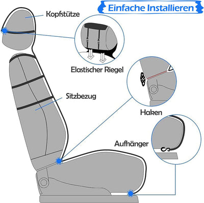 Big Ant Premium Lammfell Sitzbezug Auto, Universal Auto Vordersitz Sitzauflage aus Kunstfell, Sitzau