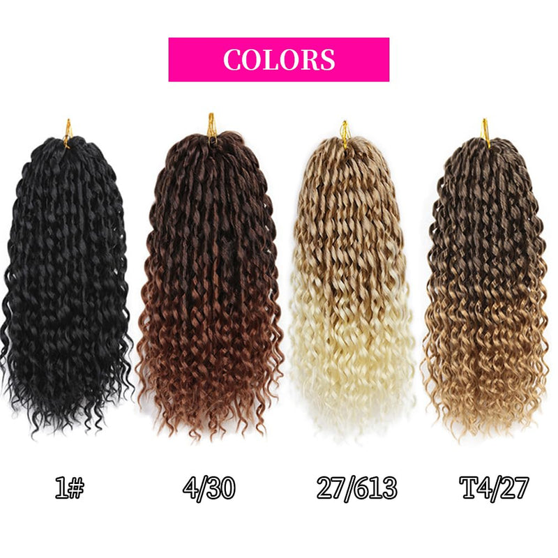 5 Packs Passion Twist Crochet Braid Hair 16" Deep Wave Crochet Hair for Women Long Wavy Crochet Synt