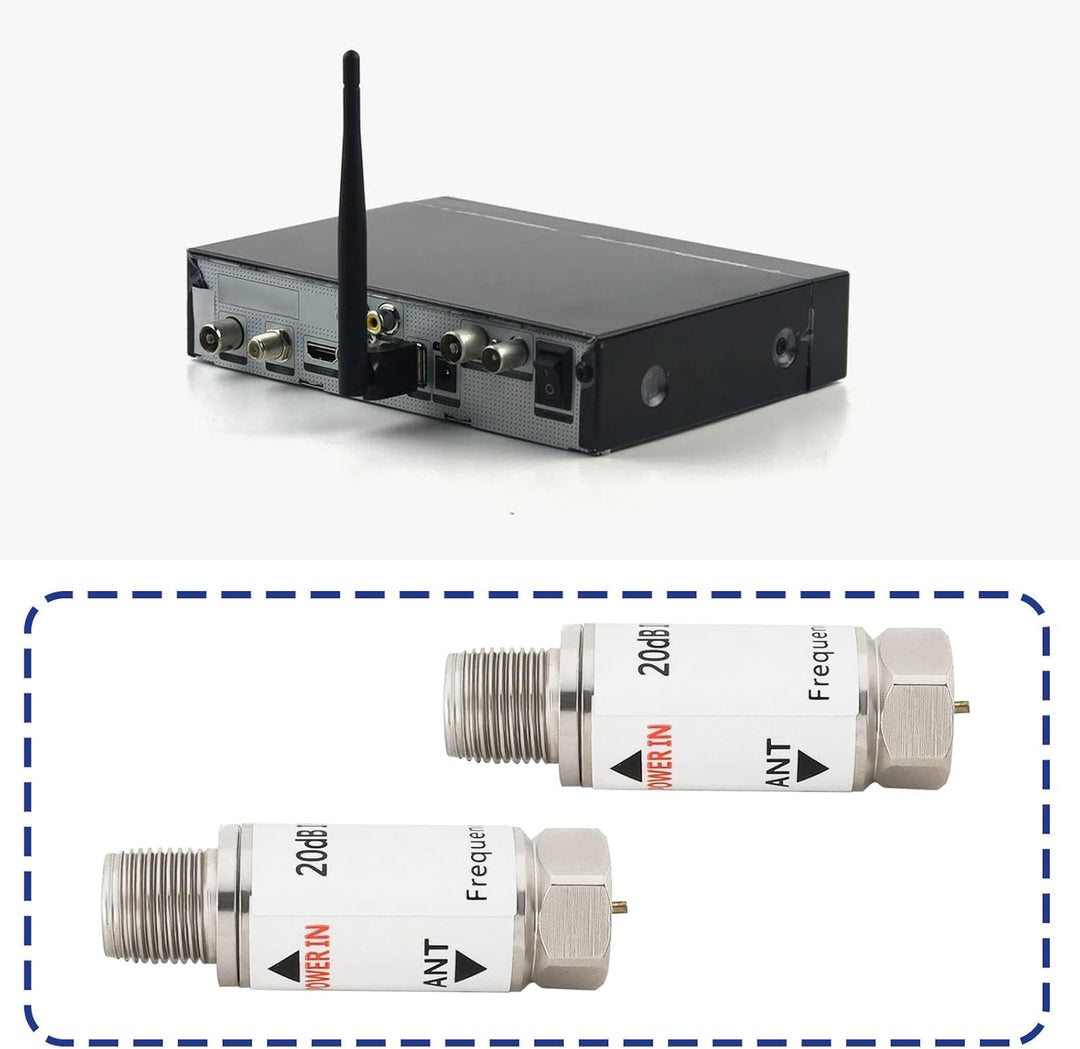 2 Stücke 20dB Inline-Verstärker 10-2400MHz Inline Sat Satellite Verstärker Singal Booster Ersatz für