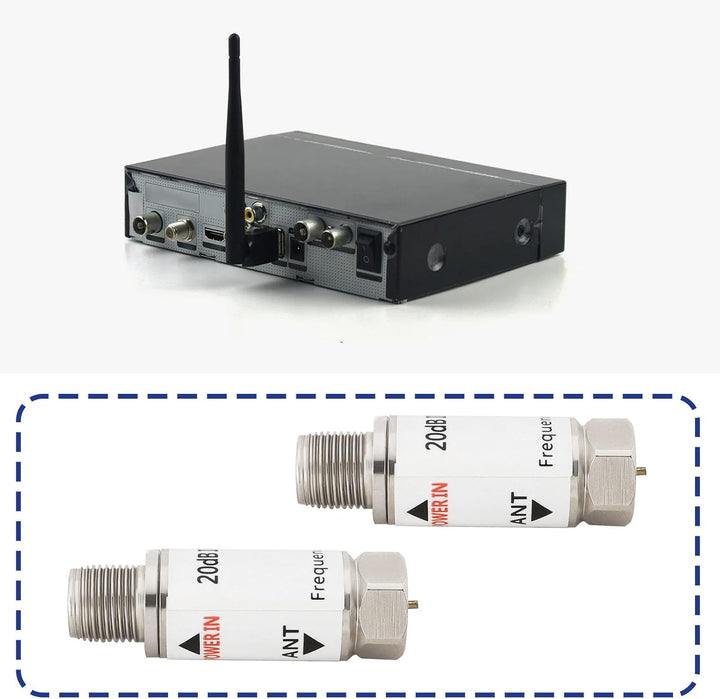 2 Stücke 20dB Inline-Verstärker 10-2400MHz Inline Sat Satellite Verstärker Singal Booster Ersatz für