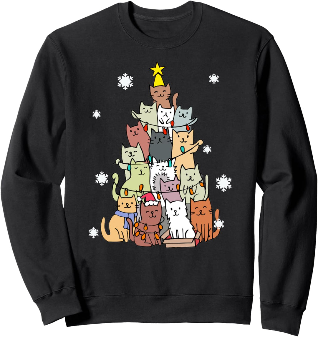 Ugly Christmas Sweater Cat Tree - Weihnachtskatzen Geschenk Sweatshirt
