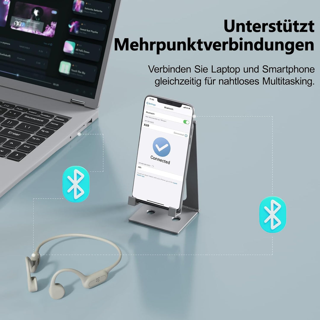 Kopfhörer Schwimmen – Knochenschall Kopfhörer Bluetooth 5.4, IPX8 Wasserdichte Sport Headphones mit