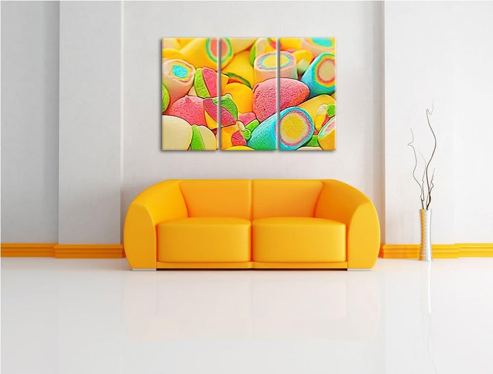 bunte Schaumsüssigkeiten NewArt 3-Teiler Leinwandbild 120x80 Bild auf Leinwand, XXL riesige Bilder f