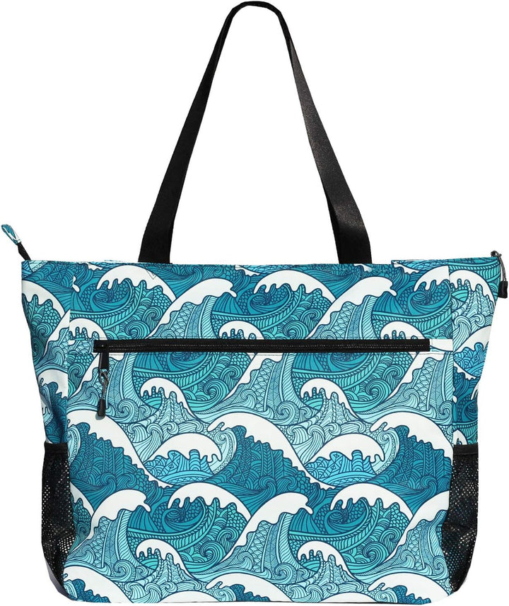 Grosse Strandtasche, wasserabweisend, leicht, 50,8 cm, für Damen, für Fitnessstudio, Strand, Reisen,