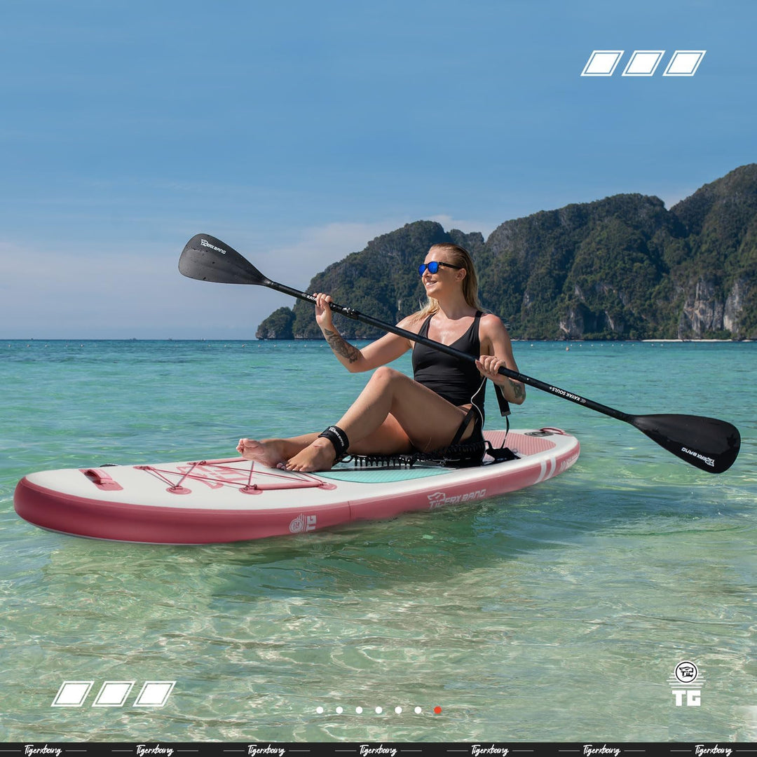 TIGERXBANG SUP Boards Stand Up Paddling Board, aufblasbare Paddle-Boards Defender-Pro-Kollektion Ros
