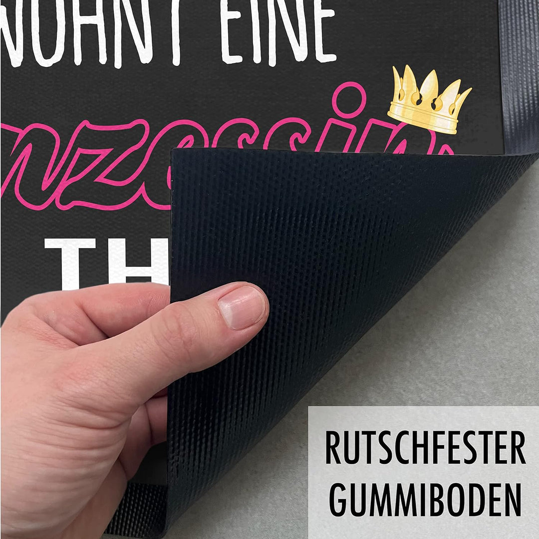 Trendation - Hier Wohnt Eine Prinzessin Mit Ihrem Gamer Fussmatte Geschenk Zocker Gaming Fussmatte 6