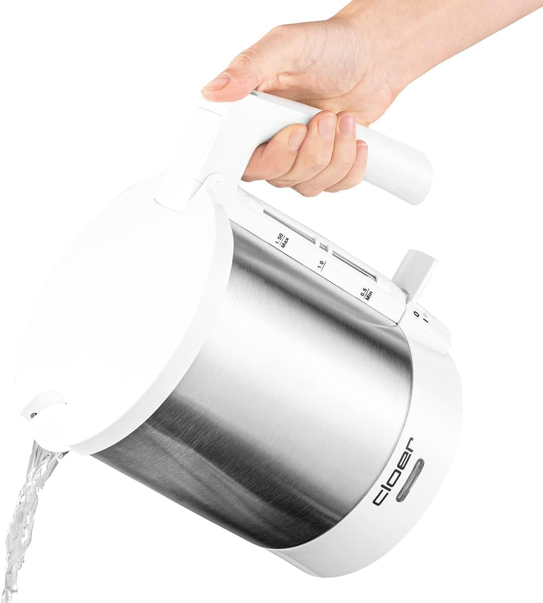 Cloer 4711 Wasserkocher, 2000 W, Trockengeh- und Überhitzungsschutz, aussen liegende Füllmengenmarki