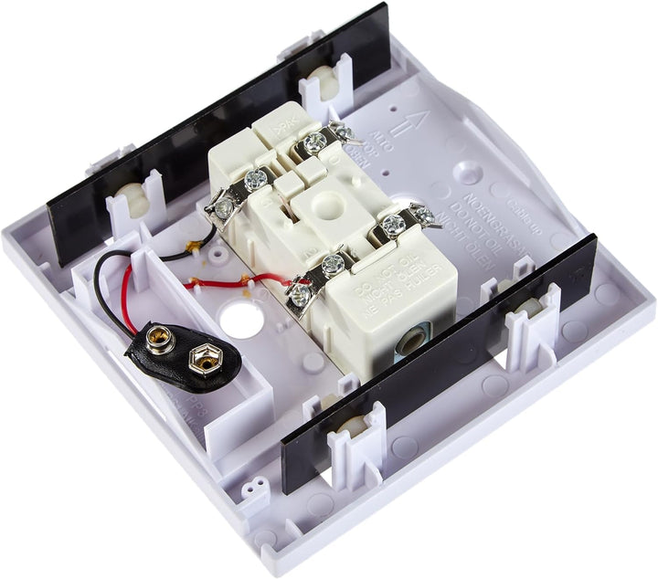 UNITEC Zweiklang-Gong Luna, Glasplatte, fest verdrahtet, 83dB, 8 bis 12 V Wechselstrom oder 9V-Block