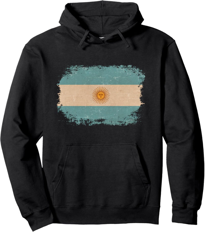 Vintage Design Argentinische Flagge Fahne Argentinien Pullover Hoodie