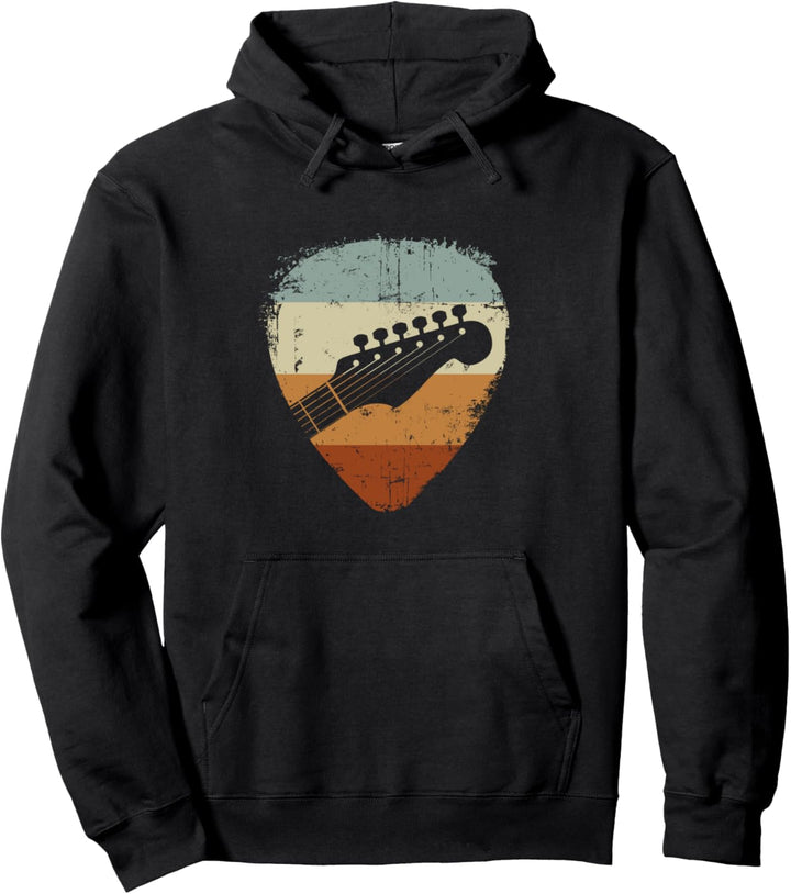 Gitarre Kopf Vintage Plectrum für Gitarrist Pullover Hoodie