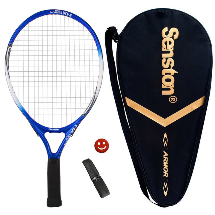 Senston Tennisschläger 19/23/25 One-Piece-Design Tennis Schläger Set mit Tennistasche,Overgrip,Vibra
