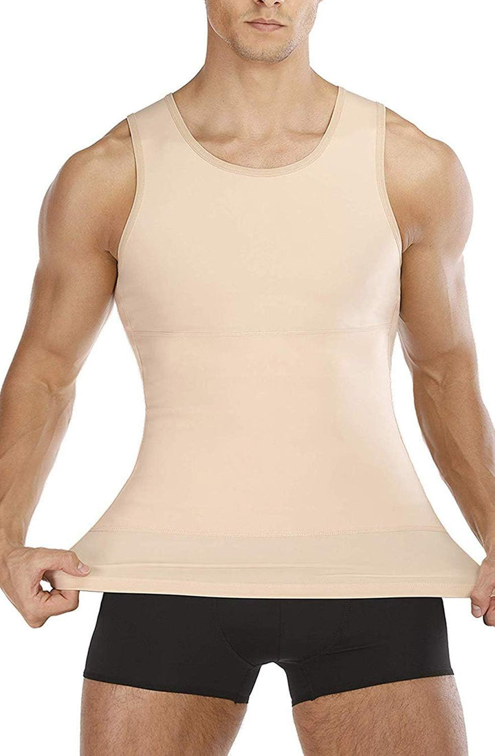 Gotoly Herren Unterhemden Shapewear Workout Tank Tops Kompressionsshirt Muskelshirt Abnehmen Body Sh