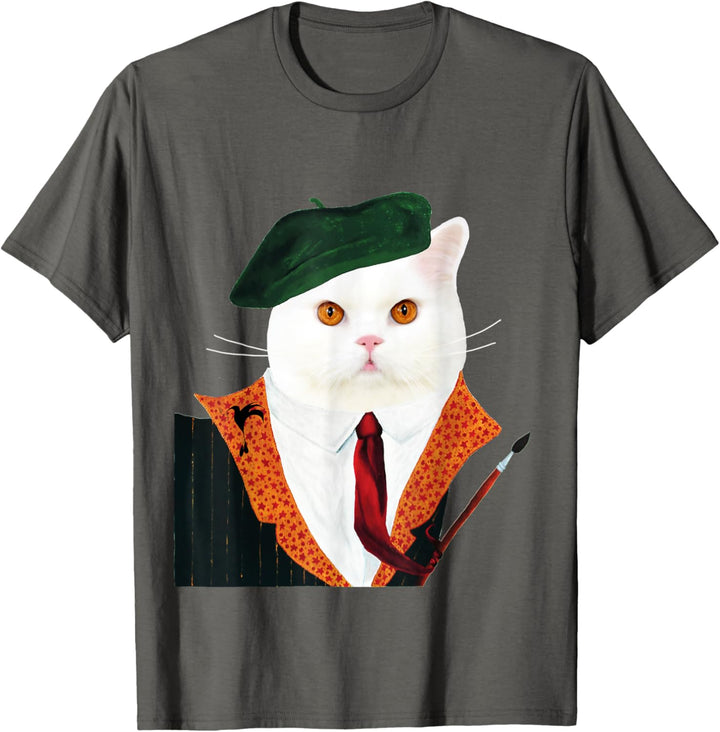 Künstler Katze, Maler T-Shirt
