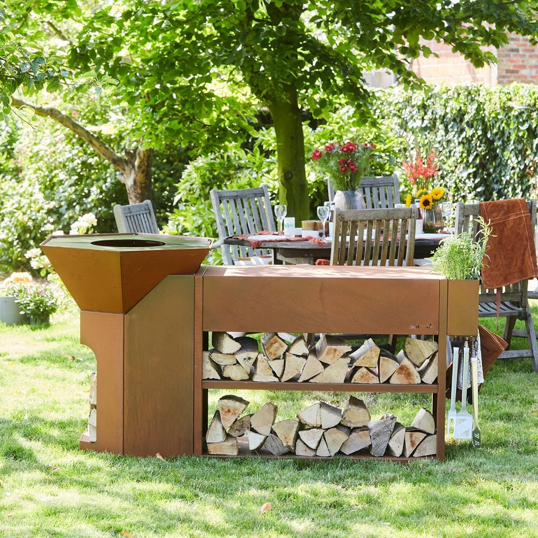 Barbecook Outdoor Küche Adapter für Nestor aus Cortenstahl, Rostbraun, Adapter