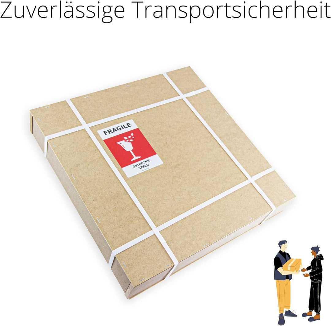 Glasbild Wald Natur Landschaft Birkenwald 125x50 cm Modern Glasbilder Wohnzimmer Schlafzimmer Badezi