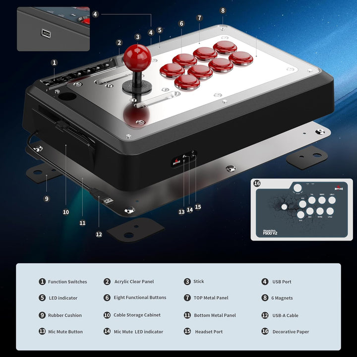 Mayflash Universal Arcade Flight-Stick F500