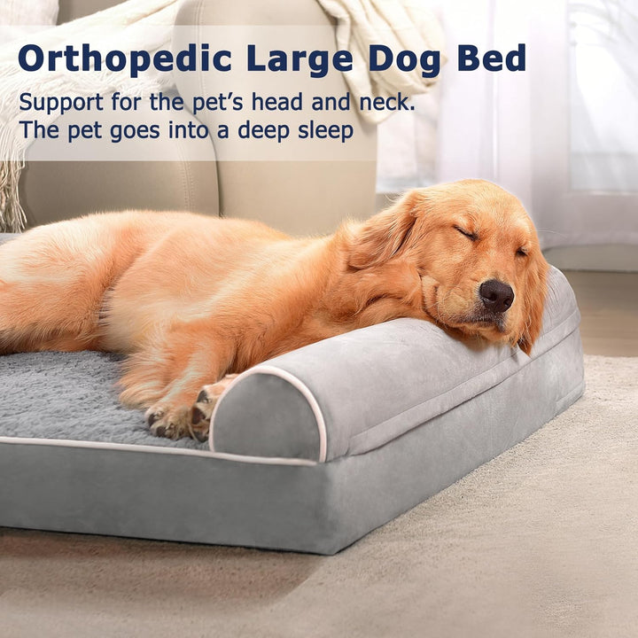 WESTERN HOME Orthopädisches Hundebett mittelgrosse Hunde hundesofa Hundecouch Hunde Bettchen mit Hoh